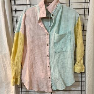 Simply Southern Pastel Button-Up Shirt